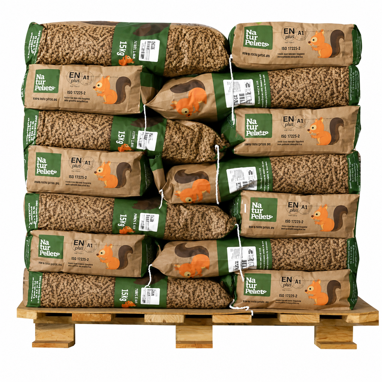 Pellets Naturpellet de alta calidad certificados ENplus – 45 sacos x 15 kg