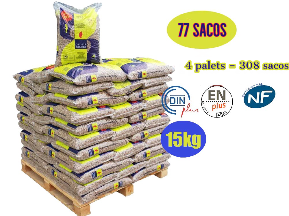 Pellets asturias – 4 Palets de 308 Sacos de 15kg