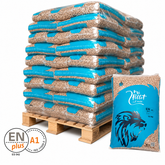 Pallet de Mi pellet y mas pellet certificado 77 sacos