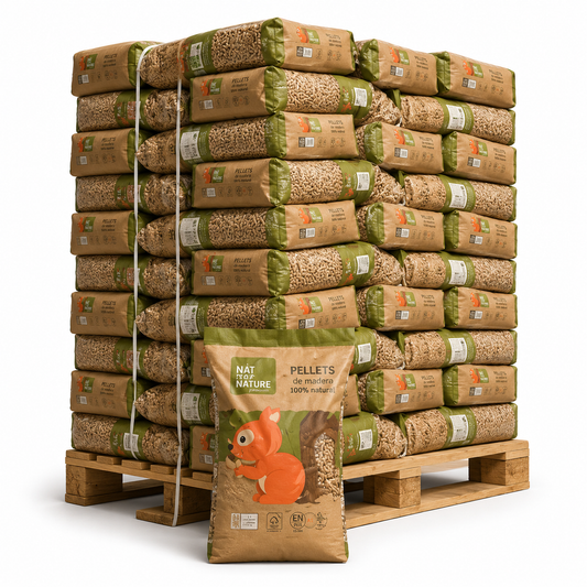 Pellets Naturpellet certificados ENplus – 1 palet de 77 sacos de 15 kg